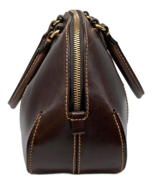 HUNTING WORLD（ハンティングワールド）HUNTING WORLD (ハンティングワールド) レザーハンドバッグ ブラウンの古着・服飾アイテム