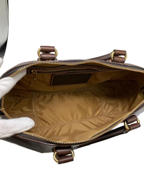 HUNTING WORLD（ハンティングワールド）HUNTING WORLD (ハンティングワールド) レザーハンドバッグ ブラウンの古着・服飾アイテム