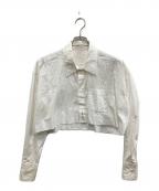 JAN SOLVIE ASSEMBLYヤンソルヴィアッセンブリー）の古着「クロップド シャツ」｜ホワイト