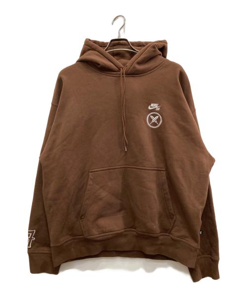 NIKE（ナイキ）NIKE (ナイキ) U NK SB FLC PO HD YUTO GFX ブラウン サイズ:XXLの古着・服飾アイテム
