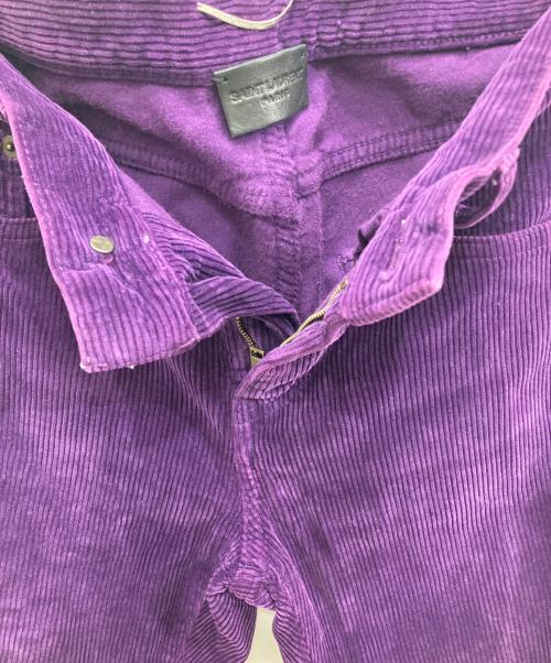 Saint Laurent Paris（サンローランパリ）Saint Laurent Paris (サンローランパリ) コーデュロイパンツ パープル サイズ:71cm（28）の古着・服飾アイテム