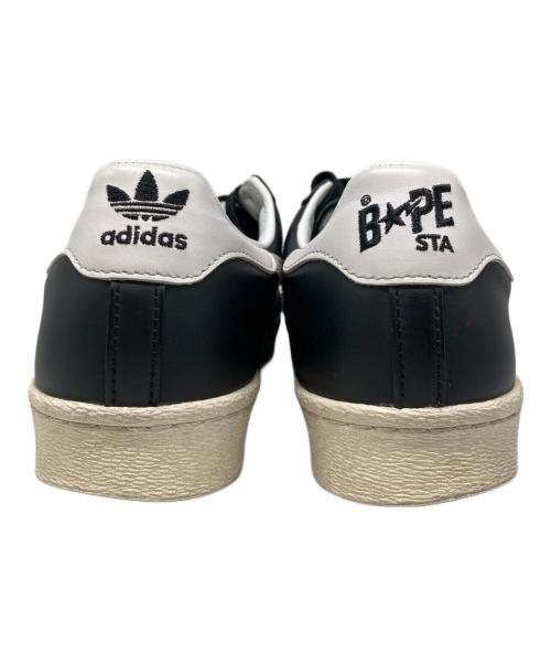 adidas（アディダス）adidas (アディダス) A BATHING APE (ア ベイシング エイプ) Superstar ブラック サイズ:27cmの古着・服飾アイテム
