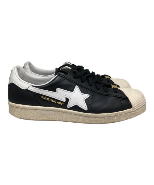 adidas（アディダス）adidas (アディダス) A BATHING APE (ア ベイシング エイプ) Superstar ブラック サイズ:27cmの古着・服飾アイテム