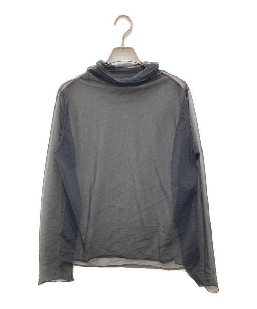 HARDY NOIR（アルディーノアール）HARDY NOIR (アルディーノアール) シアーハイネックカットソー ブラック サイズ:表記無し(実寸サイズをご参照下さい)の古着・服飾アイテム