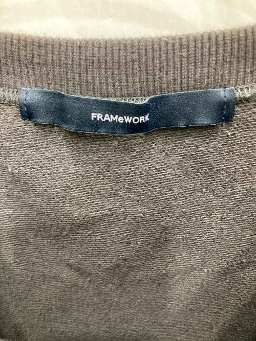 FRAMeWORK（フレームワーク）FRAMeWORK (フレームワーク) カレッジロゴスエット ブラウン サイズ:Freeの古着・服飾アイテム