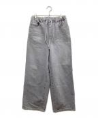 FRAMeWORKフレームワーク）の古着「ブリーチデニムイージーパンツ」｜グレー