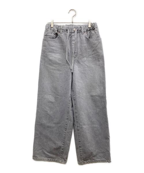 FRAMeWORK（フレームワーク）FRAMeWORK (フレームワーク) ブリーチデニムイージーパンツ グレー サイズ:Sの古着・服飾アイテム