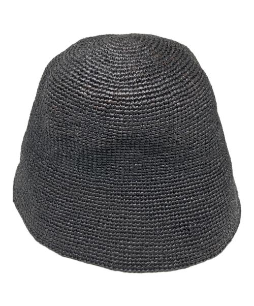 MAISON N.H PARIS（メゾン・エヌ・アッシュ・パリ）MAISON N.H PARIS (メゾン・エヌ・アッシュ・パリ) ラフィアハット ブラックの古着・服飾アイテム