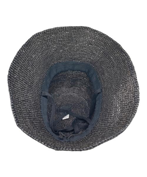 MAISON N.H PARIS（メゾン・エヌ・アッシュ・パリ）MAISON N.H PARIS (メゾン・エヌ・アッシュ・パリ) ラフィアハット ブラックの古着・服飾アイテム