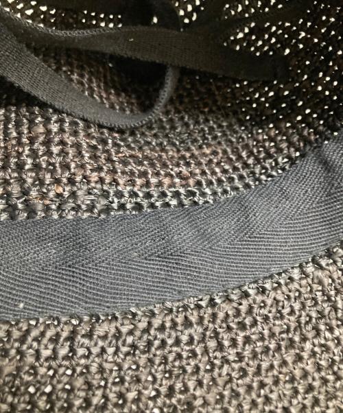 MAISON N.H PARIS（メゾン・エヌ・アッシュ・パリ）MAISON N.H PARIS (メゾン・エヌ・アッシュ・パリ) ラフィアハット ブラックの古着・服飾アイテム