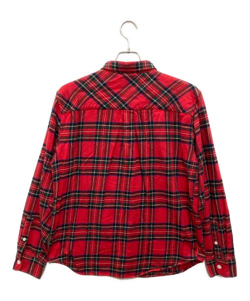 stussy（ステューシー）stussy (ステューシー) チェックシャツ レッド×グリーン サイズ:Mの古着・服飾アイテム