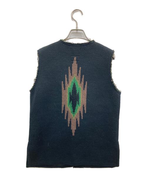 BARNEYS NEWYORK（バーニーズ・ニューヨーク）BARNEYS NEWYORK (バーニーズ・ニューヨーク) ニットベスト ブラック サイズ:44の古着・服飾アイテム