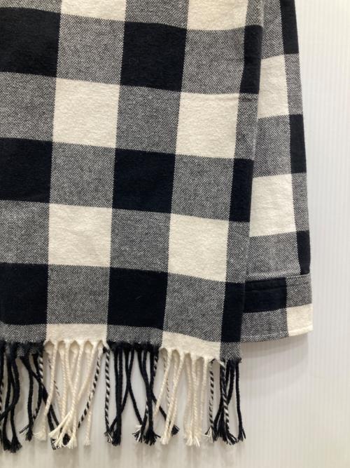 POLO RALPH LAUREN（ポロ・ラルフローレン）POLO RALPH LAUREN (ポロ・ラルフローレン) フリンジネルシャツ ホワイト×ブラック サイズ:Sの古着・服飾アイテム