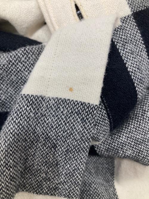 POLO RALPH LAUREN（ポロ・ラルフローレン）POLO RALPH LAUREN (ポロ・ラルフローレン) フリンジネルシャツ ホワイト×ブラック サイズ:Sの古着・服飾アイテム