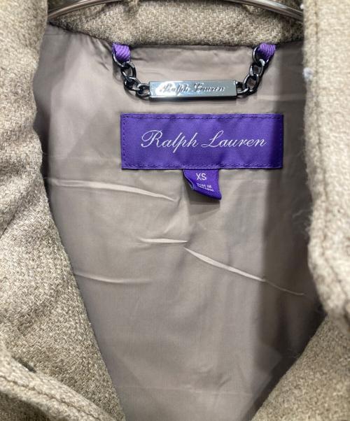 RALPH LAUREN Purple Label（ラルフ ローレン パープル レーベル）RALPH LAUREN PURPLE LABEL (ラルフ ローレン パープル レーベル) コットンシルクダウンベスト ベージュ サイズ:XSの古着・服飾アイテム