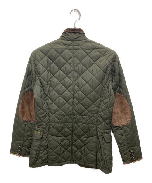 POLO RALPH LAUREN（ポロ・ラルフローレン）POLO RALPH LAUREN (ポロ・ラルフローレン) エルボーパッチキルティングジャケット カーキ サイズ:XSの古着・服飾アイテム