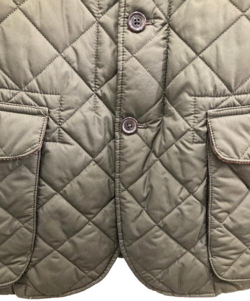 POLO RALPH LAUREN（ポロ・ラルフローレン）POLO RALPH LAUREN (ポロ・ラルフローレン) エルボーパッチキルティングジャケット カーキ サイズ:XSの古着・服飾アイテム
