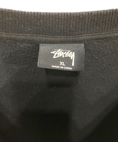 stussy（ステューシー）stussy (ステューシー) Basic S Applique Crew ブラック サイズ:XLの古着・服飾アイテム