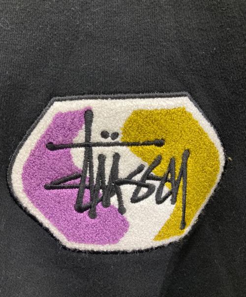 stussy（ステューシー）stussy (ステューシー) Basic S Applique Crew ブラック サイズ:XLの古着・服飾アイテム