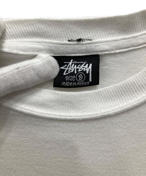 stussy（ステューシー）stussy (ステューシー) reflection tee/リフレクション ティー ホワイト×ピンク サイズ:Sの古着・服飾アイテム