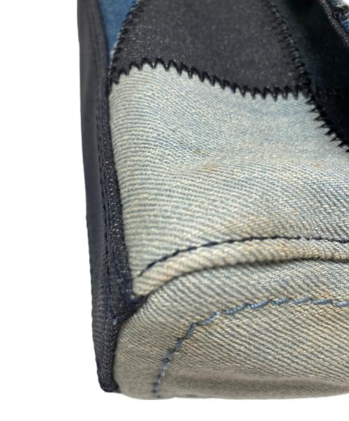 DIESEL（ディーゼル）DIESEL (ディーゼル) パッチワークデニムチェーンショルダーバッグ ブルーの古着・服飾アイテム