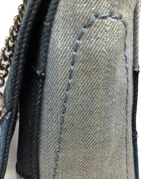 DIESEL（ディーゼル）DIESEL (ディーゼル) パッチワークデニムチェーンショルダーバッグ ブルーの古着・服飾アイテム