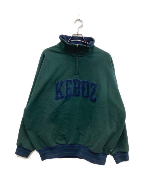 KEBOZ（ケボズ）KEBOZ (ケボズ) ハーフジップスウェット グリーン サイズ:Lの古着・服飾アイテム