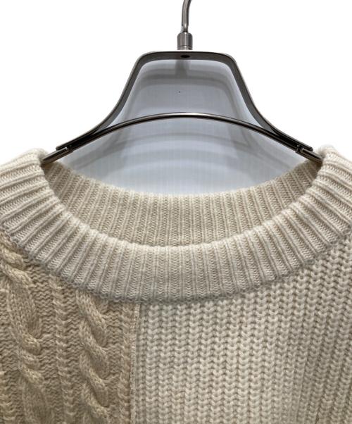 KURO（クロ）KURO (クロ) REMAKE KNIT SWEATER/リメイク ニット スウェット アイボリー サイズ:1の古着・服飾アイテム