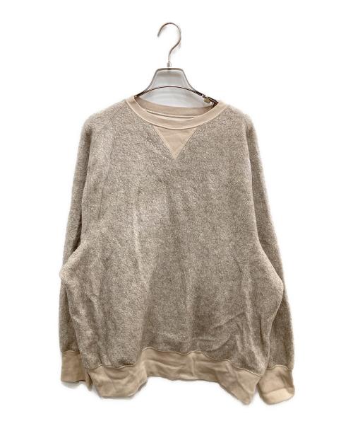 JOHN MASON SMITH（ジョンメイソンスミス）JOHN MASON SMITH (ジョンメイソンスミス) YAKU PILE ELBOW PADS SWEAT ベージュ サイズ:Mの古着・服飾アイテム