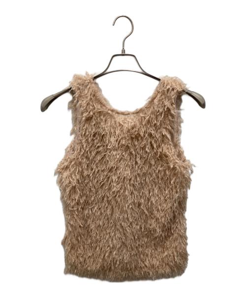 Gemini（ジェミニ）Gemini (ジェミニ) フェザーノースリーブプルオーバー ベージュ サイズ:Fの古着・服飾アイテム