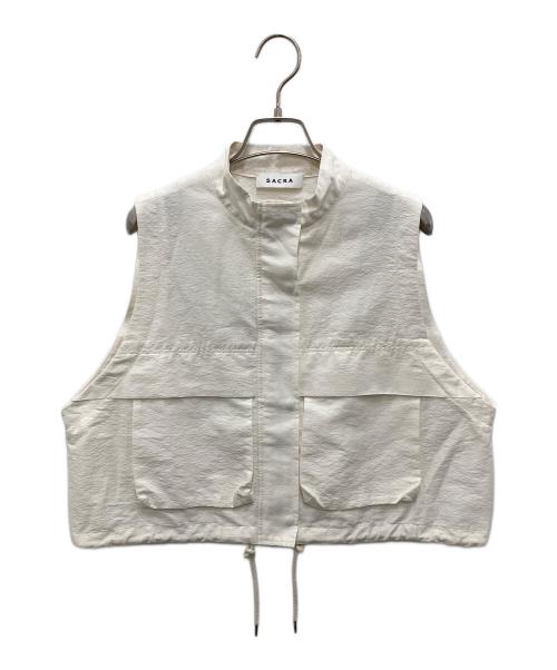 SACRA（サクラ）SACRA (サクラ) TUMBLER FINISH GILET/タンブラー フィニッシュ ジレ ホワイト サイズ:38の古着・服飾アイテム