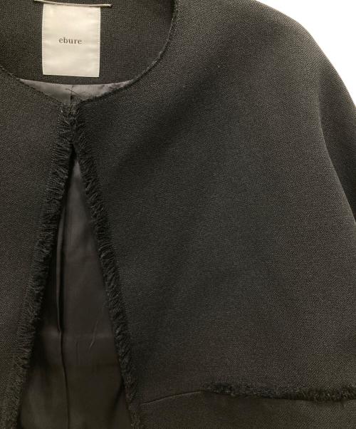 ebure（エブール）EBURE (エブール) ノーカラージャケット ブラック サイズ:38の古着・服飾アイテム