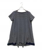 sacaiサカイ）の古着「ボーダーカットソーワンピース」｜ネイビー