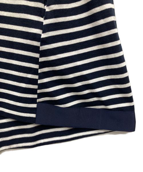 sacai（サカイ）sacai (サカイ) ボーダーカットソーワンピース ネイビー サイズ:3の古着・服飾アイテム