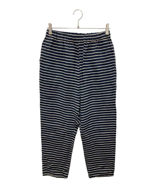 journal standard luxe（ジャーナルスタンダード ラックス）journal standard luxe (ジャーナルスタンダード リュクス) リネンボーダーパンツ ネイビー サイズ:表記無し(実寸ご確認ください）の古着・服飾アイテム