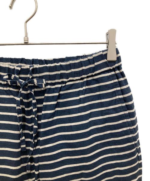 journal standard luxe（ジャーナルスタンダード ラックス）journal standard luxe (ジャーナルスタンダード リュクス) リネンボーダーパンツ ネイビー サイズ:表記無し(実寸ご確認ください）の古着・服飾アイテム