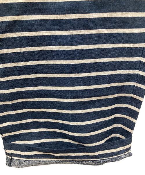 journal standard luxe（ジャーナルスタンダード ラックス）journal standard luxe (ジャーナルスタンダード リュクス) リネンボーダーパンツ ネイビー サイズ:表記無し(実寸ご確認ください）の古着・服飾アイテム