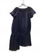 sacaiサカイ）の古着「S/Sプリーツワンピース」｜ネイビー