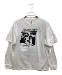 Comfort Colors×FRUIT OF THE LOOM（コンフォートカラーズ×フルーツオブザルーム）の古着「ソニックユースリメイクTシャツ」｜ホワイト