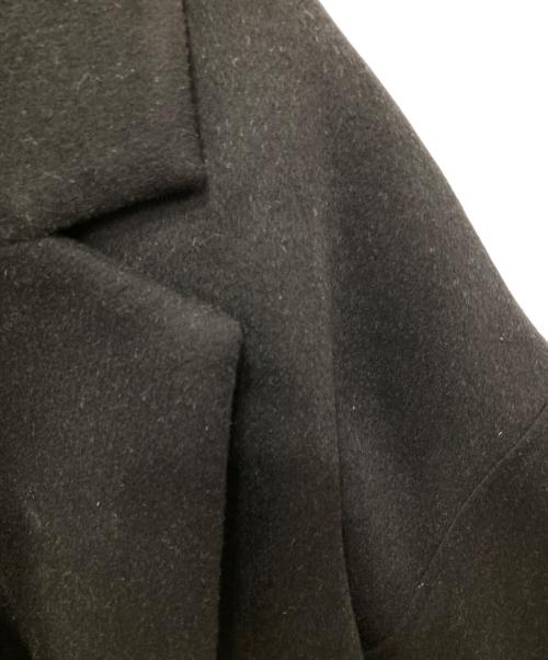 ENFOLD（エンフォルド）ENFOLD (エンフォルド) ウールサイドスリットリバーコート ブラック サイズ:38の古着・服飾アイテム