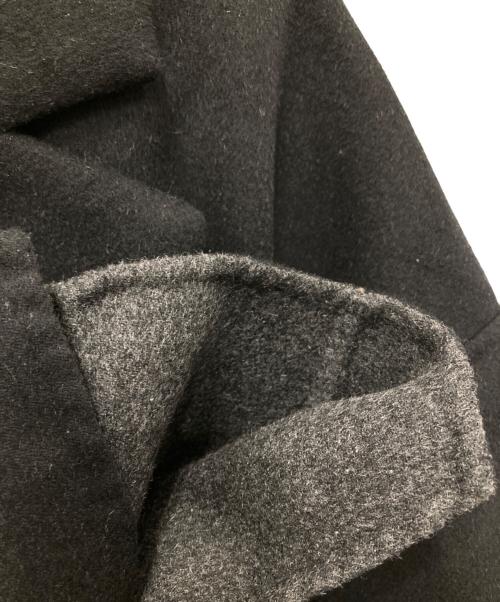 ENFOLD（エンフォルド）ENFOLD (エンフォルド) ウールサイドスリットリバーコート ブラック サイズ:38の古着・服飾アイテム