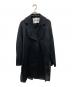 ENFOLD（エンフォルド）の古着「ウールサイドスリットリバーコート」｜ブラック