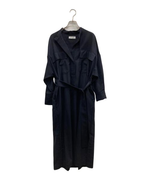 SACRA（サクラ）SACRA (サクラ) ツイルウールフラップポケットワンピース ブラック サイズ:38の古着・服飾アイテム