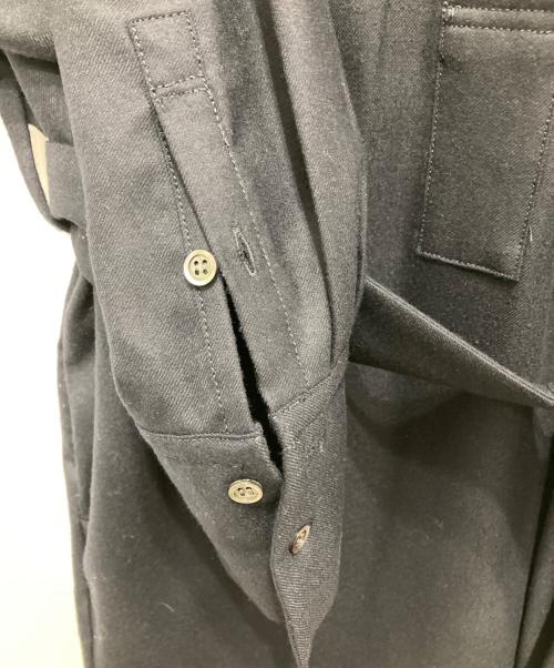 SACRA（サクラ）SACRA (サクラ) ツイルウールフラップポケットワンピース ブラック サイズ:38の古着・服飾アイテム