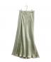 COLLAGE GALLARDAGALANTE（コラージュ ガリャルダガランテ）の古着「ソフトマーメイドサテンスカート」｜ミントグリーン