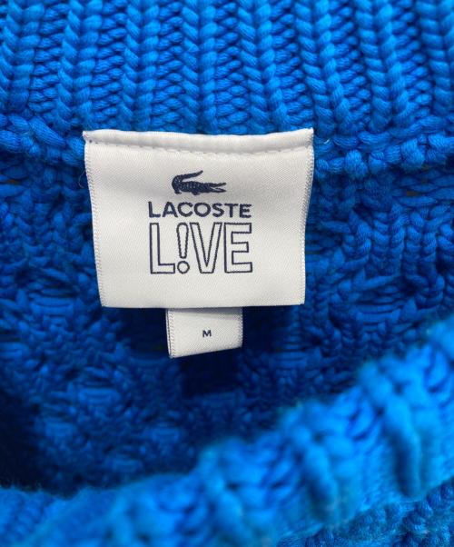 LACOSTE LIVE（ラコステライブ）LACOSTE LIVE (ラコステライブ) ケーブルニットセーター ブルー サイズ:Mの古着・服飾アイテム
