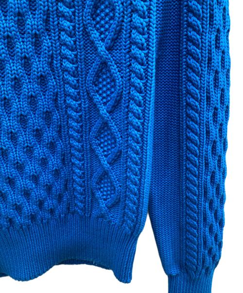 LACOSTE LIVE（ラコステライブ）LACOSTE LIVE (ラコステライブ) ケーブルニットセーター ブルー サイズ:Mの古着・服飾アイテム