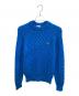LACOSTE LIVE（ラコステライブ）の古着「ケーブルニットセーター」｜ブルー