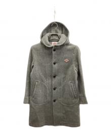 DANTON（ダントン）の古着「ウールモッサフーデッドコート」｜グレー
