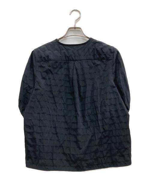 BALLSEY（ボールジィ）BALLSEY (ボールジィ) ボーダーサッカー キーネックブラウス ブラック サイズ:36の古着・服飾アイテム